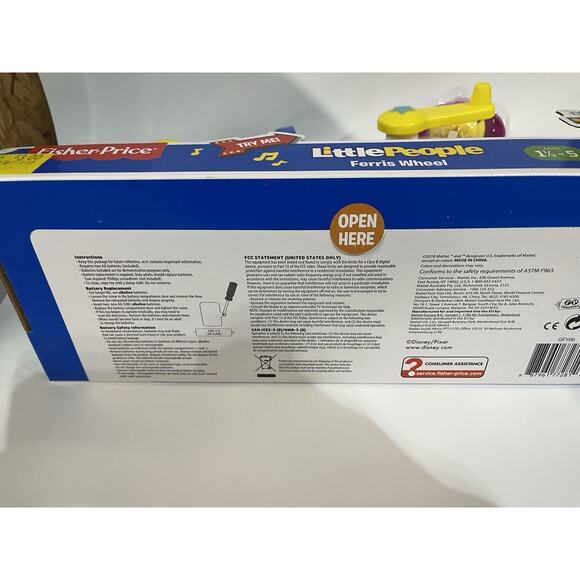 Fisher Price Little People Musical Ferris Wheel Playset 2 Figures RARE 2018 2+ - Picture 3 of 3